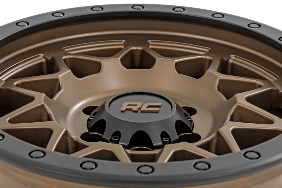 Wheel - Rough Country - 78 Series, Simulated Beadlock - Bronze/Black